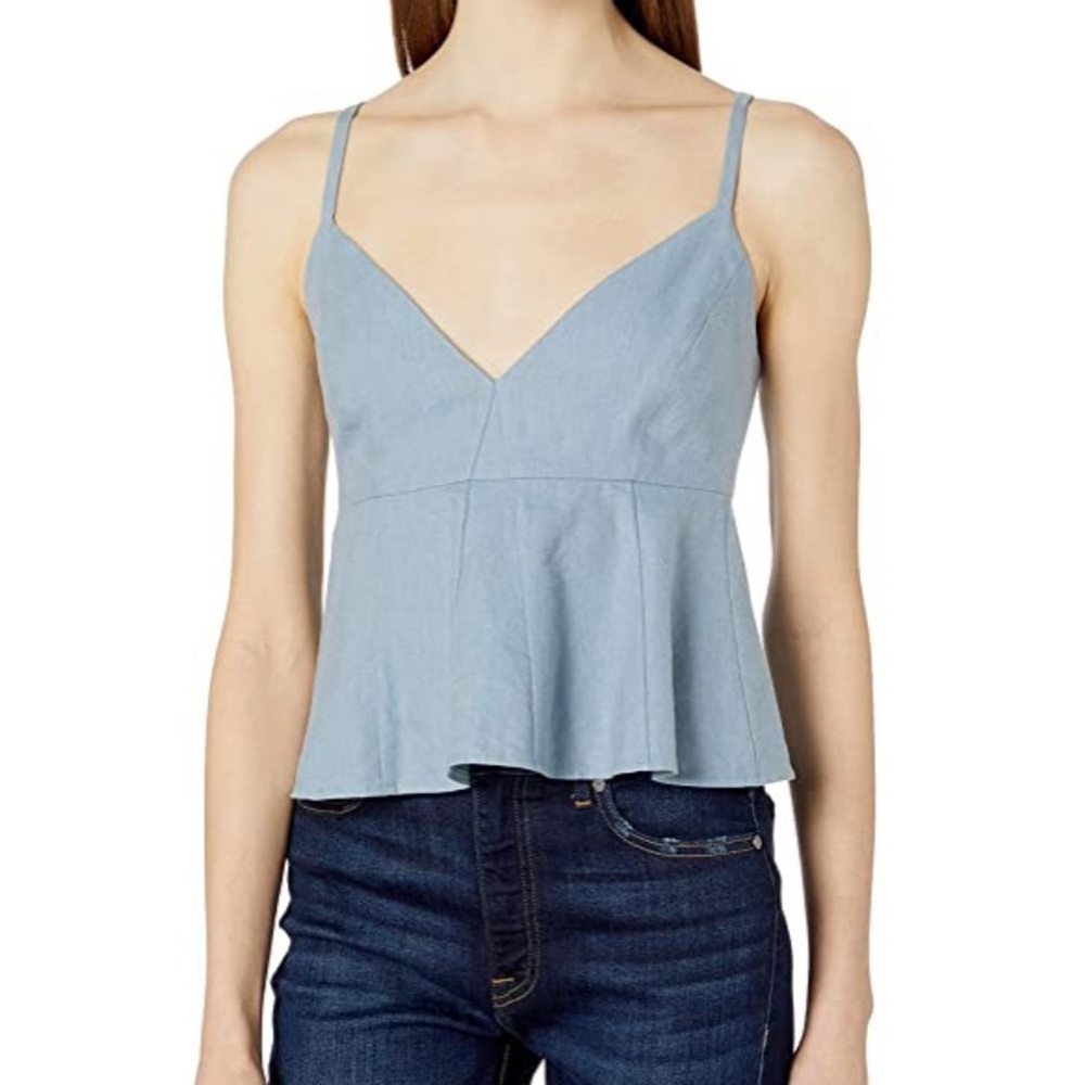 BCBGMAXAZRIA chambray crop top tank EUC